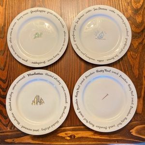 Pottery Barn Bar Lingo Plate Set